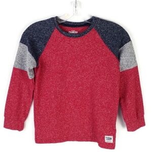 OshKosh B'gosh Colorblock Pullover Round Neck Long Sleeve Shirt Boys Size 8 EUC